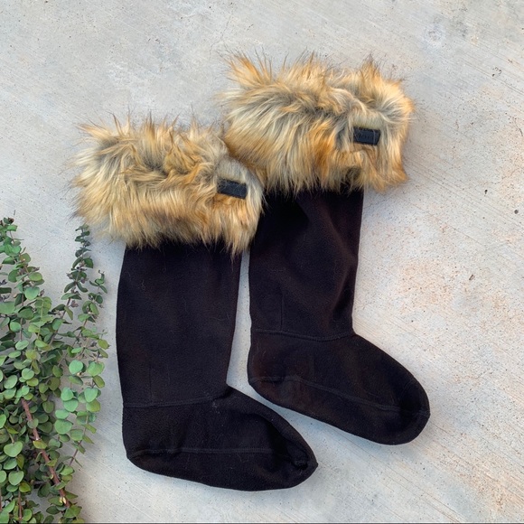 Hunter Accessories - Hunter Faux Fur Cuff Tall Boot Sock